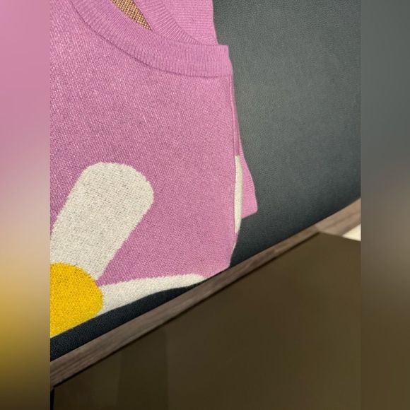 NWT Disney Parks Daisy Duck Flower Knit Pullover Sweatshirt Sweater Plus Size 3X - Picture 5 of 16